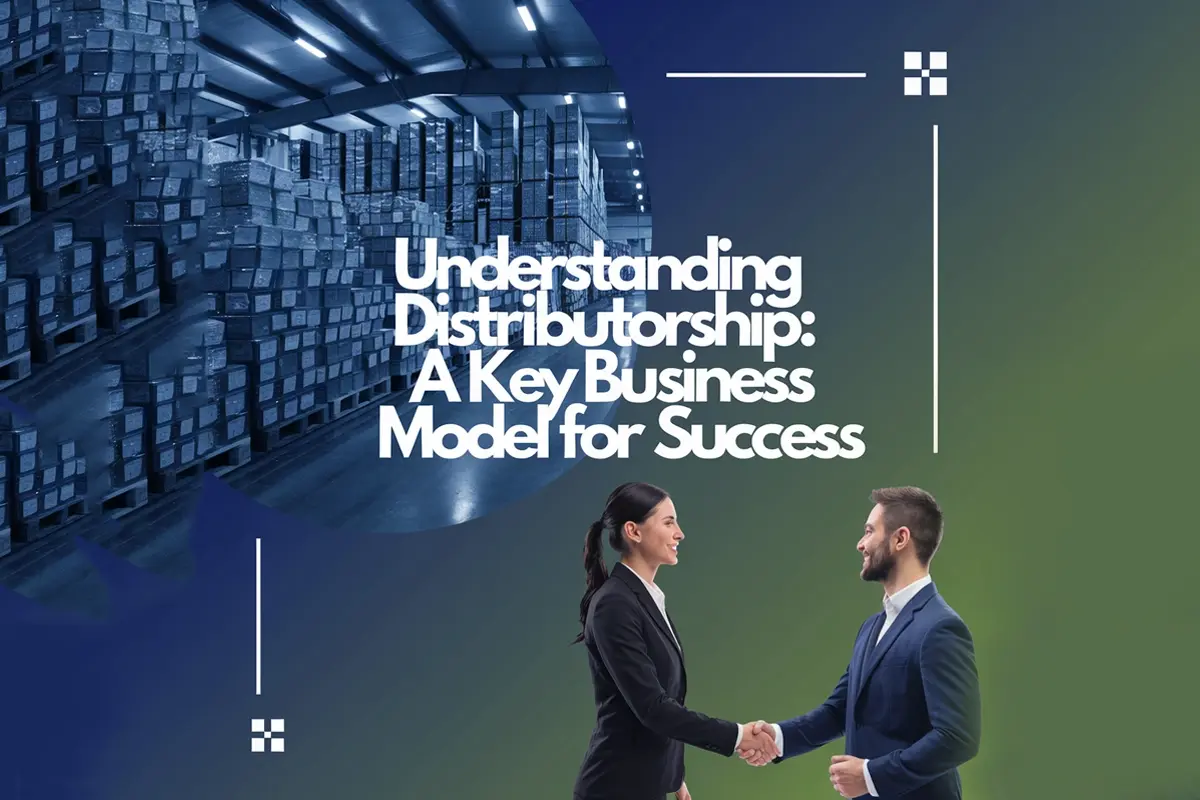 Business concept illustration emphasizing the importance of distributorship as a key business model for success