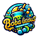 Bobalicious logo with vibrant fruit illustration.